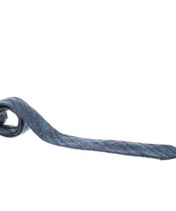 Emporio Armani Blue Textured Wool And Silk Dotted Tie For Men