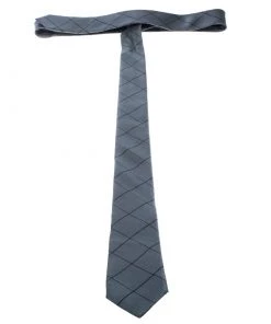 Emporio Armani Grey Diamond Checked Silk Tie For Men -Emporio Armani sale luxury men emporio armani new accessories p167295 001