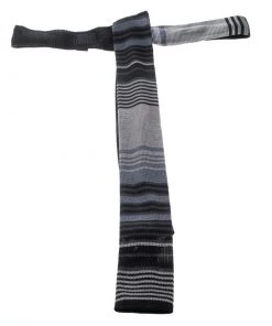 Emporio Armani Colorblock Striped Silk Knit Square Bottom Tie For Men -Emporio Armani sale luxury men emporio armani new accessories p167308 002