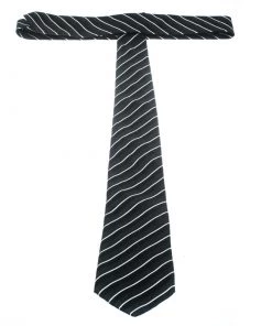 Emporio Armani Monochrome Striped Silk Jacquard Traditional Tie For Men -Emporio Armani sale luxury men emporio armani new accessories p178742 001