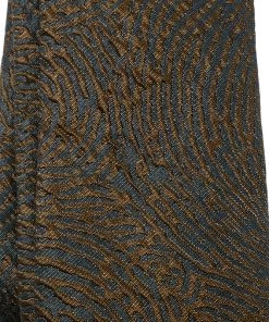 Emporio Armani Grey And Mustard Yellow Embossed Jacquard Skinny Tie For Men -Emporio Armani sale luxury men emporio armani new accessories p178744 005