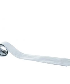 Emporio Armani Grey Silk Logo Embroidered Traditional Tie For Men