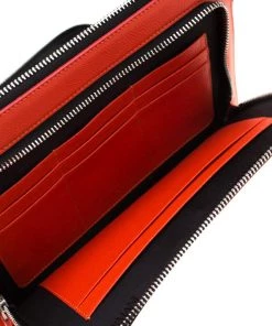 Emporio Armani Coral Orange Leather Zip Around IPad Case For Men -Emporio Armani sale luxury men emporio armani new accessories p201668 003