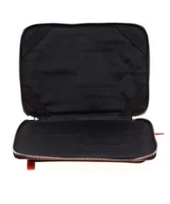 Emporio Armani Coral Orange Leather Zip Around IPad Case For Men -Emporio Armani sale luxury men emporio armani new accessories p201668 004