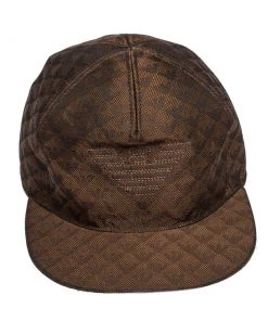 Emporio Armani Brown Monogram Logo Embroidered Baseball Cap S For Men -Emporio Armani sale luxury men emporio armani new accessories p312951 002