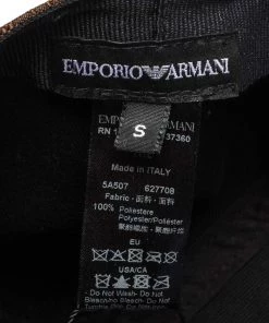 Emporio Armani Brown Monogram Logo Embroidered Baseball Cap S For Men -Emporio Armani sale luxury men emporio armani new accessories p312951 006