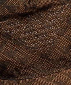 Emporio Armani Brown Monogram Logo Embroidered Baseball Cap S For Men -Emporio Armani sale luxury men emporio armani new accessories p312951 007