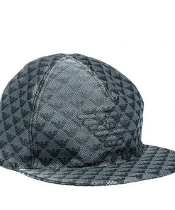 Emporio Armani Slate Grey Logo Detail Baseball Cap M For Men