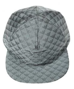 Emporio Armani Platinum Blue Logo Pattern Baseball Cap M For Men -Emporio Armani sale luxury men emporio armani new accessories p356521 003