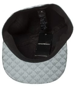 Emporio Armani Platinum Blue Logo Pattern Baseball Cap M For Men -Emporio Armani sale luxury men emporio armani new accessories p356521 009