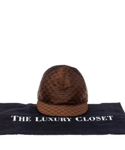 Emporio Armani Brown Monogram Pattern Baseball Cap S For Women -Emporio Armani sale luxury men emporio armani new accessories p391139 004