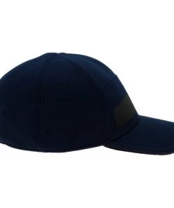 Emporio Armani Blue And Black Ribbed Logo Cap Size L- XL For Men -Emporio Armani sale luxury men emporio armani new accessories p53459 003