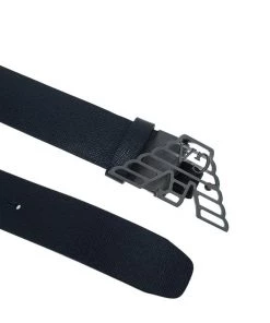 Emporio Armani Navy Blue Saffiano Leather Eagle Buckle One Size Belt For Men -Emporio Armani sale luxury men emporio armani new accessories p54316 004