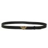 Emporio Armani Black Leather Eagle Buckle One Size Belt For Men -Emporio Armani sale luxury men emporio armani new accessories p59074 001