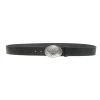 Emporio Armani Black Leather Logo Buckle Belt 115 CM For Men