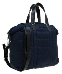 Emporio Armani Navy Blue Nylon Padded Shopper Tote For Men -Emporio Armani sale luxury men emporio armani new bags p47426 003