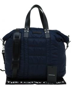 Emporio Armani Navy Blue Nylon Padded Shopper Tote For Men -Emporio Armani sale luxury men emporio armani new bags p47426 018