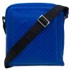 Emporio Armani Blue Leather Medium Messenger Bag For Men