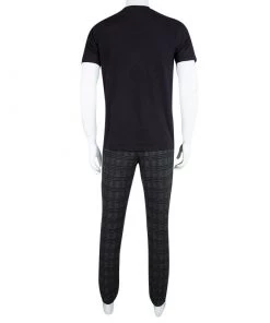 Emporio Armani Grey Checked Brushed Wool Jogger Pants M For Men -Emporio Armani sale luxury men emporio armani new clothes p108632 003