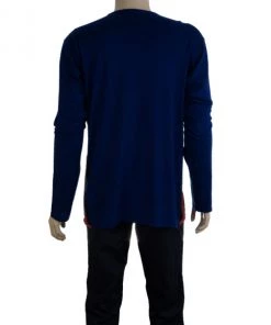 Emporio Armani Blue Multicolor Men's Sweater XXXL For Men -Emporio Armani sale luxury men emporio armani new clothes p11648 003
