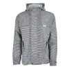 Emporio Armani Josh Line Grey Textured Striped Detail Zip Front Hooded Jacket XXL For Men