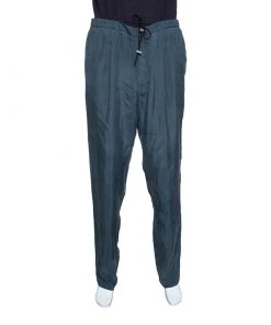 Emporio Armani Grey Elasticized Waist Drawstring Detail Pants 3XL For Men