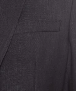 Emporio Armani Grey Wool Fingerprint Lined Tailored Blazer XXL For Men -Emporio Armani sale luxury men emporio armani new clothes p167659 005