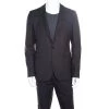 Emporio Armani Grey Wool Fingerprint Lined Tailored Blazer L For Men -Emporio Armani sale luxury men emporio armani new clothes p167668 006