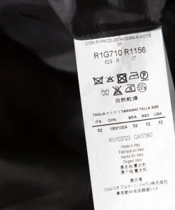 Emporio Armani Grey Horizontal Striped Wool And Cotton Two Button Blazer XL For Men -Emporio Armani sale luxury men emporio armani new clothes p168320 003