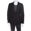 Emporio Armani Black Wool Shawl Lapel Tuxedo Blazer L For Men