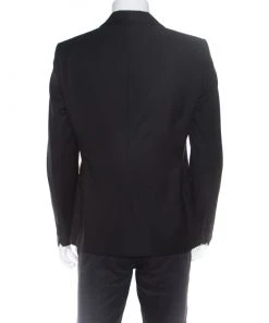 Emporio Armani Black Wool Shawl Lapel Tuxedo Blazer L For Men -Emporio Armani sale luxury men emporio armani new clothes p169251 004