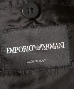Emporio Armani Black Wool Shawl Lapel Tuxedo Blazer L For Men -Emporio Armani sale luxury men emporio armani new clothes p169251 007