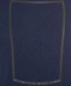 Emporio Armani Blue Square Patterned Tape Detail Alpaca Sweater M For Men -Emporio Armani sale luxury men emporio armani new clothes p184110 001