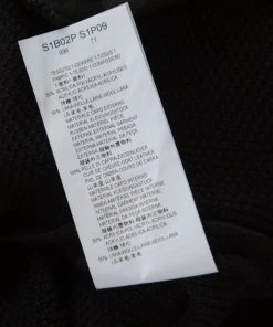 Emporio Armani Black Chunky Knit Leather Paneled Hooded Double Breasted Jacket XL For Men -Emporio Armani sale luxury men emporio armani new clothes p194049 003