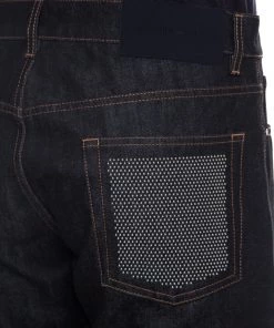Emporio Armani Black Dark Wash Denim Studded Pocket Detail Tapered Jeans XL For Men -Emporio Armani sale luxury men emporio armani new clothes p206342 008