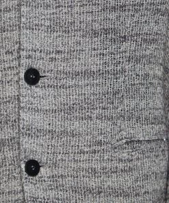 Emporio Armani Grey And Beige Cotton Blend Tweed Blazer L For Men -Emporio Armani sale luxury men emporio armani new clothes p209500 007