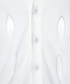 Emporio Armani Off White Cotton Cutout Detail Cardigan XXL For Men -Emporio Armani sale luxury men emporio armani new clothes p268749 007