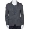 Emporio Armani Grey Johny Line Two Buttoned Blazer L For Men -Emporio Armani sale luxury men emporio armani new clothes p294290 002
