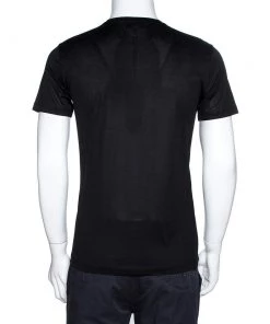 Emporio Armani Black Empire State Building Print Cotton T-Shirt M For Men -Emporio Armani sale luxury men emporio armani new clothes p323231 002