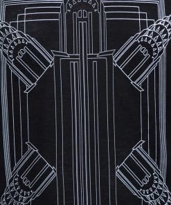 Emporio Armani Black Empire State Building Print Cotton T-Shirt M For Men -Emporio Armani sale luxury men emporio armani new clothes p323231 006