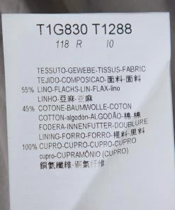 Emporio Armani Grey Linen & Cotton Leno Mesh Jacket XXL For Men -Emporio Armani sale luxury men emporio armani new clothes p333783 005