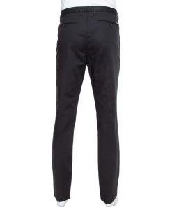 Emporio Armani Black Cotton Tailored Trousers 3XL For Men -Emporio Armani sale luxury men emporio armani new clothes p370954 003