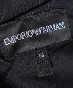 Emporio Armani Black Cotton Tailored Trousers 3XL For Men -Emporio Armani sale luxury men emporio armani new clothes p370954 005