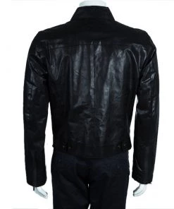 Emporio Armani Men's Crinkle Leather Jacket L For Men -Emporio Armani sale luxury men emporio armani new clothes p46397 003