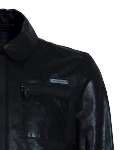Emporio Armani Men's Crinkle Leather Jacket L For Men -Emporio Armani sale luxury men emporio armani new clothes p46397 004