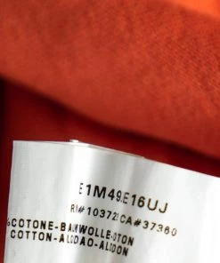 Emporio Armani Orange Cotton Contrast Trim Logo Patch Polo T-Shirt L For Men -Emporio Armani sale luxury men emporio armani new clothes p489209 001