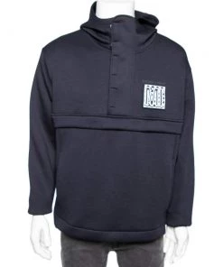 Emporio Armani Blue Logo Printed Jersey Lace Detailed Hoodie XXL For Men