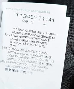 Emporio Armani Black Printed Wool Double Breasted Blazer M For Men -Emporio Armani sale luxury men emporio armani new clothes p560337 004