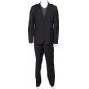 Emporio Armani Dark Blue Pinstriped Wool Single Breasted Suit XXL For Men -Emporio Armani sale luxury men emporio armani new clothes p602054 001