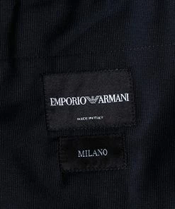 Emporio Armani Dark Blue Pinstriped Wool Single Breasted Suit XXL For Men -Emporio Armani sale luxury men emporio armani new clothes p602054 005